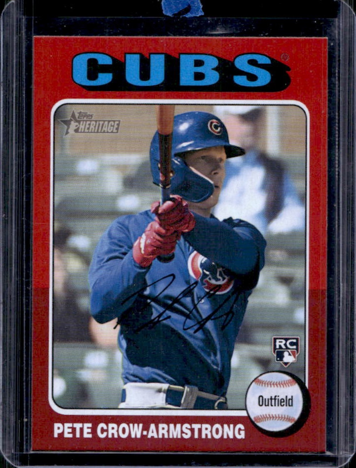 2024 Topps Heritage Pete Crow-Armstrong RC Red Border Rookie #177 Cubs