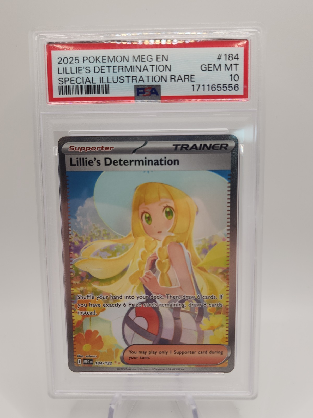 Lillie’s Determination 184/132 Mega Evolution Holo PSA 10