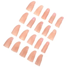 20pcs Performance Fake Finger Cot Props Conjure Tools Fake Thumb Tips for Stage