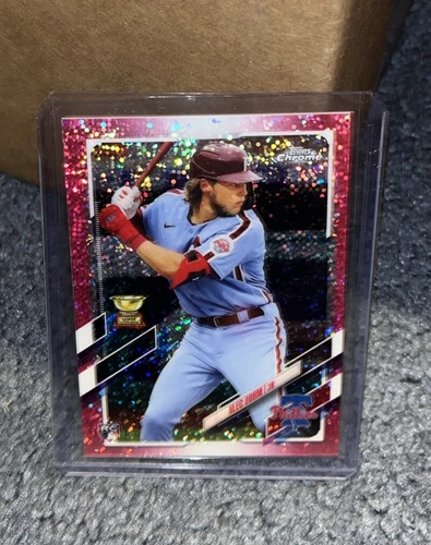 2021 Topps Chrome ALEC BOHM /350 Rookie RC Magenta/Pink Speckle Refractor #119