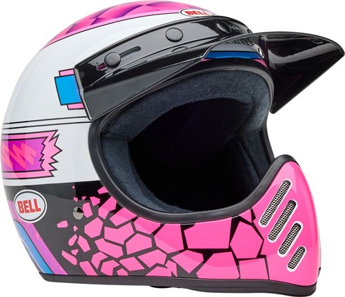 Full Helmet Bell MOTO-3 Death Spray Pink/Purple - Picture 4 of 9