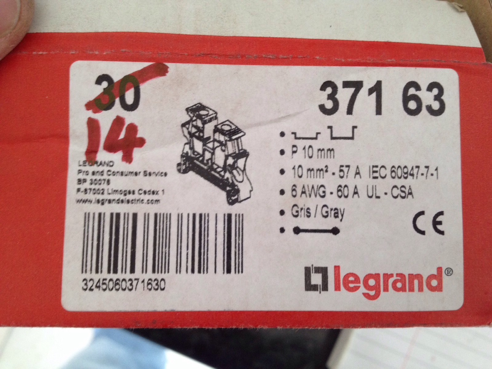 14 Pieces Legrand 37163 3245060371630 UL Mainland Location. for  