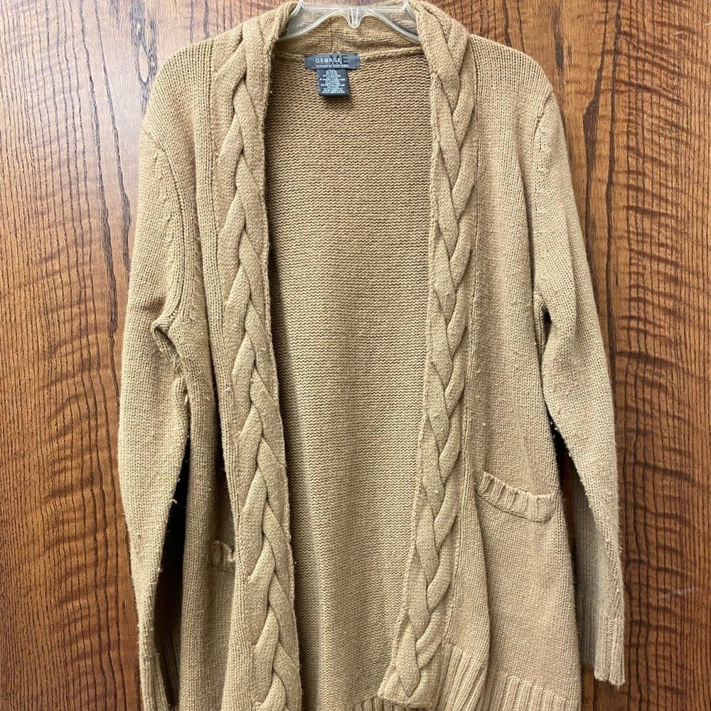 George Designs by Mark Eisen size XL cashmere open front