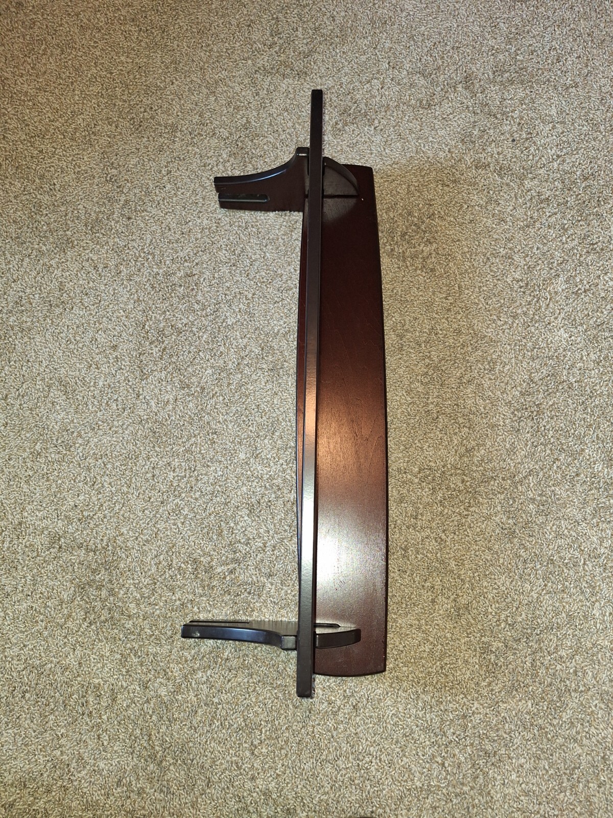 Legare Office Straight Desk With Desk Accessory Shelf Dark Wood