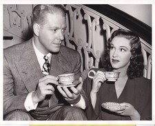 NELSON EDDY RISE STEVENS Original CANDID Vintage CHOCOLATE SOLDIER MGM DW Photo 