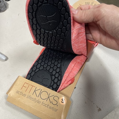 New FITKICKS Women's Active Live Well Lifestyle Footwear Size S (5.5-6.5) Coral - 第 5/5 張圖片