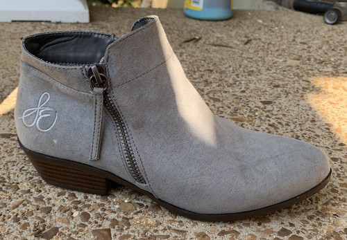 Botines Sam Edelman Niñas Gamuza Gris Ceniza Talla Niños 3. - Imagen 3 de 11