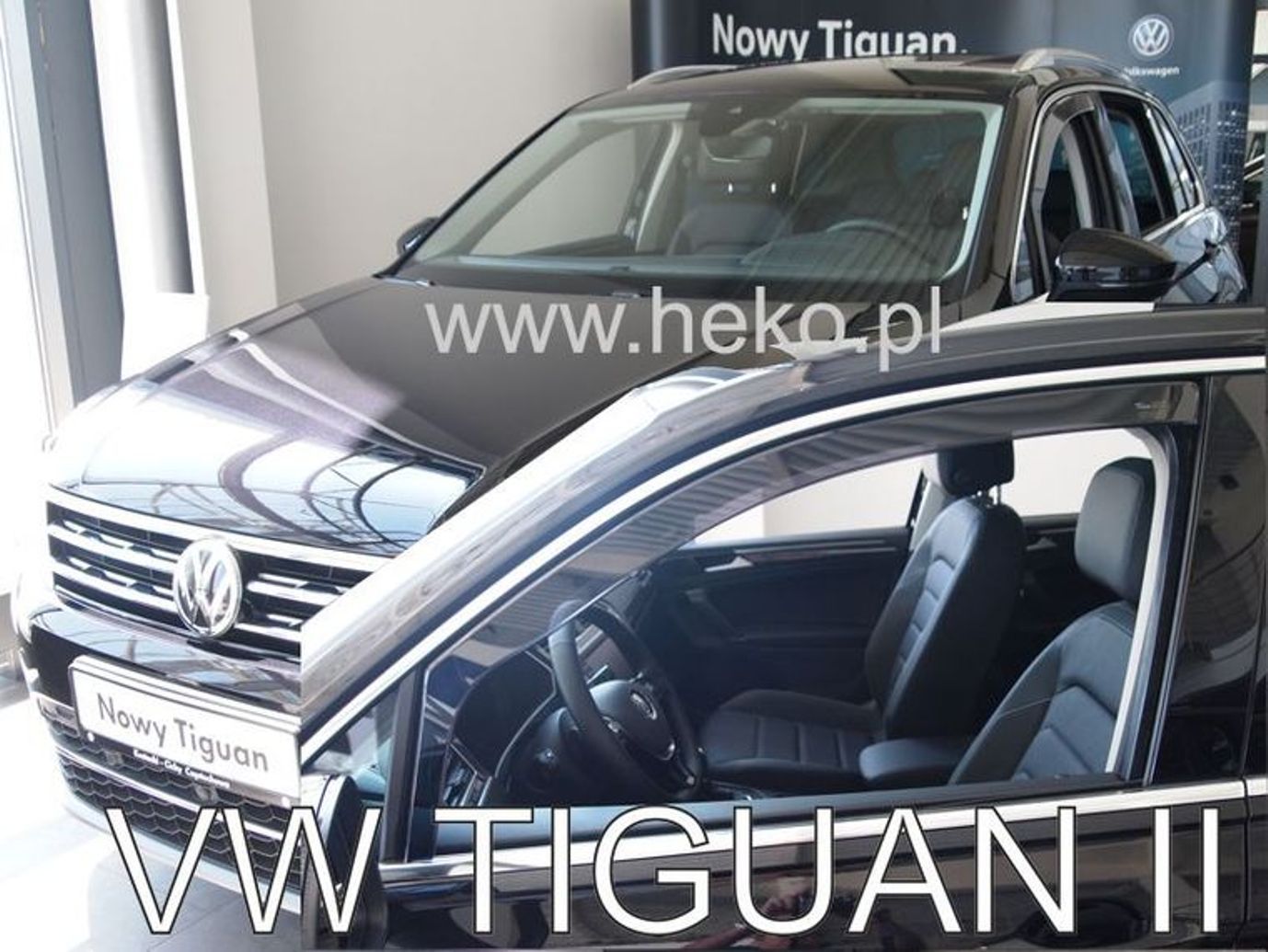 Déflecteurs de vent VW Tiguan 2 anti-turbulences vitres avant fumées HEKO