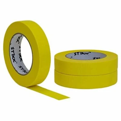 3 pk 1" inch x 60yd STIKK Yellow Painters Tape 14 Easy Removal Trim Edge Finishi