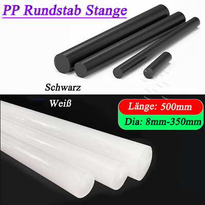 PP Rundstab Stab Ø 8mm-85mm Rundmaterial Stange Virgin Polypropylenkunststoffe