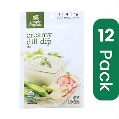 Sobre de eneldo cremoso Simply Organic Dip Mix - 0,7 oz (paquete de 12) - Imagen 1 de 3