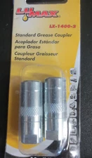 LUMAX LX-1400-2 Silver 1/8" NPT Standard Grease Coupler - 2 PK