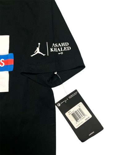 AIR JORDAN x ASAHD DJ KHALED Black LIMITED EDITION T-SHIRT Gym Kid YOUTH M New! - Picture 3 of 8