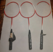 LOT OF 3 BADMINTON RACQUETS - VERY WORN - SEE PICS