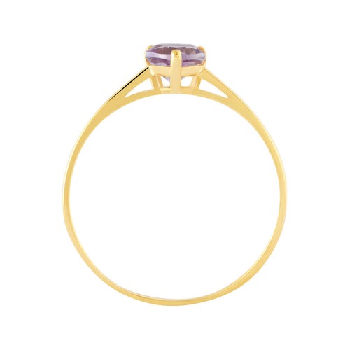 Anello Cuore con Ametista Stroili Oro Giallo 375% 9 KT nr 14 cod. 1426118 - Imagen 4 de 5