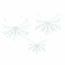 amscan 290956 Snowflake Hanging Paper Fan 3 pcs Christmas Decoration