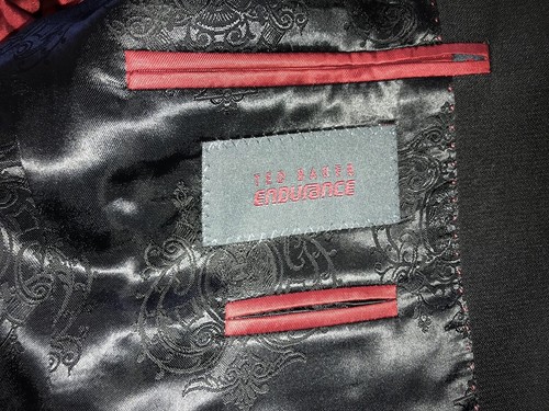 TED BAKER - Herren SCHWARZER WOLL DINNER ANZUG - 40 Reg - W34 L32 - WUNDERSCHÖNER SMOKING - Bild 10 von 12