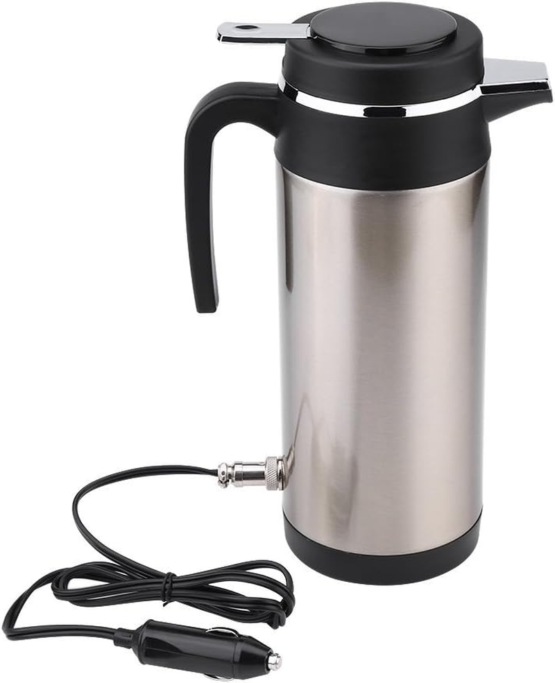 12V 1200ML Stainless Steel Car Electric Kettle with Cigarette Lighter-image