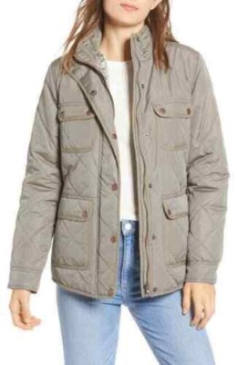 NWTD Nordstrom's Thread & Supply Fleece Lined Quilted Utility Jacket Slate Green
