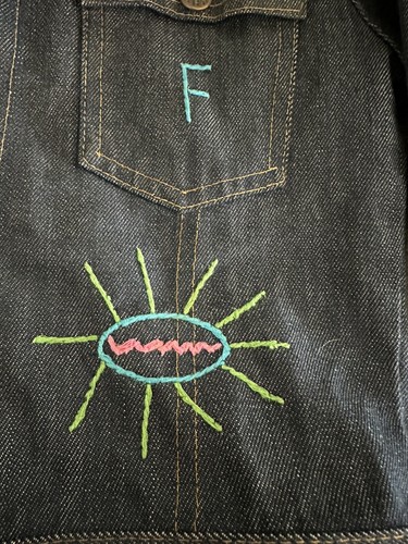 Vintage Denim Jacket YOUTH 7 Embroidered Southwestern Hippie - Picture 5 of 16