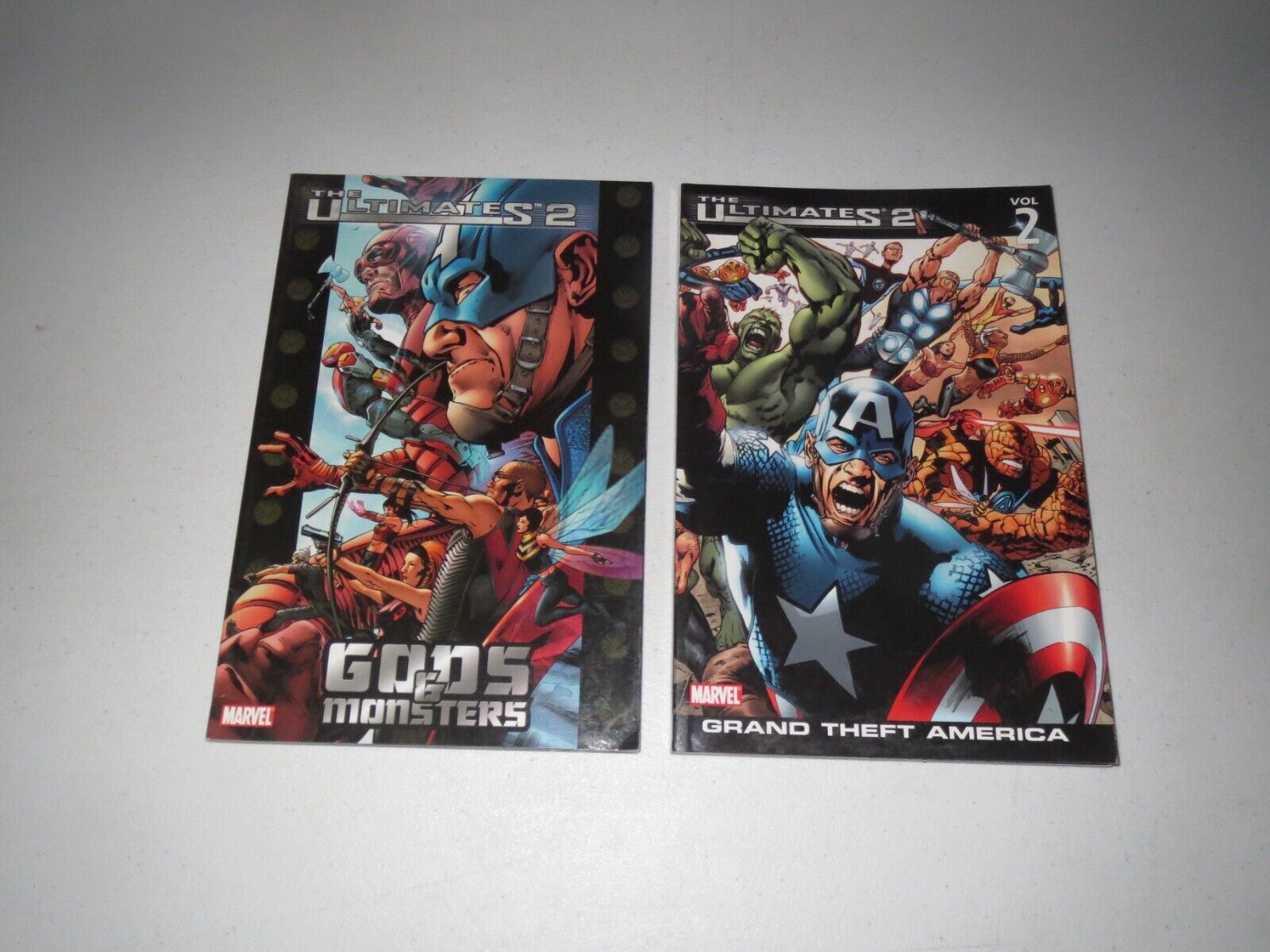Ultimates 2 Vol. #1 & Vol. #2 (2 GN / TPB LOT) 2005 Marvel ~ Captain America