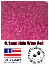 Holographic Wine Red Extra Fine 0.1mm Glitter nail acrylic Tumbler Resin 5g
