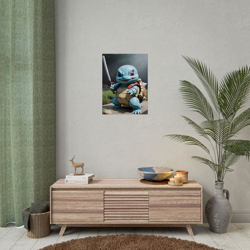 🐢 Ninja Samurai Kreaturen Poster - Gamer Wandbild - Retro Mashup Raumdeko - Bild 17 von 25