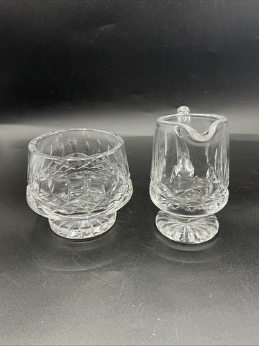 Waterford Kristall Lismore Zuckerdose und Milchkännchen mit offenem Fuß (S) - Bild 16 von 24
