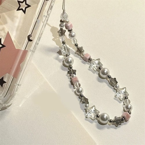 Pink Phone Strap Star Car Key Chains Cute Key Chain Phone