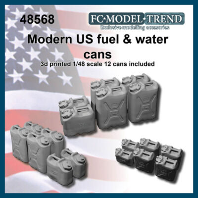 FC Model Trend 1/48 US Modern Fuel & Water Cans (12pcs)