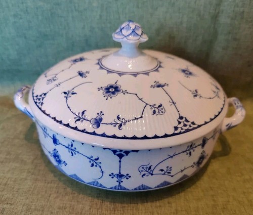 Vintage Furnivals Denmark Blue & White Tureen (#2)