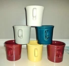 Fiesta Ware Coffee Mugs Ring Handle Homer Laughlin HLC USA Cups Set Of 6