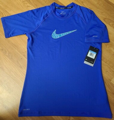 $48 Nike UPF 40 Big Swoosh Long Sleeve Swim T-Shirt Women's Sz