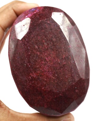 Mined - Blowing 3525 Ct Red Ruby Certified 97mmX67mm Oval Shape Opaque Gems 25S 