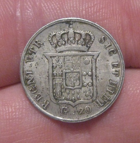Naples (Italy) - 1833 Silver 20 Grana - Nice - Picture 2 of 2