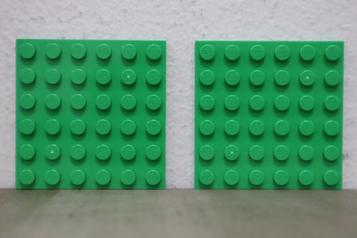 Lego 6097194 6 x 6 Green Plate Pack of 2 | eBay