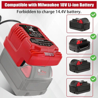 milwaukee cigarette lighter charger Portable Car Battery Charger for Milwaukee 18V Battery Cigarette Lighter  Plug