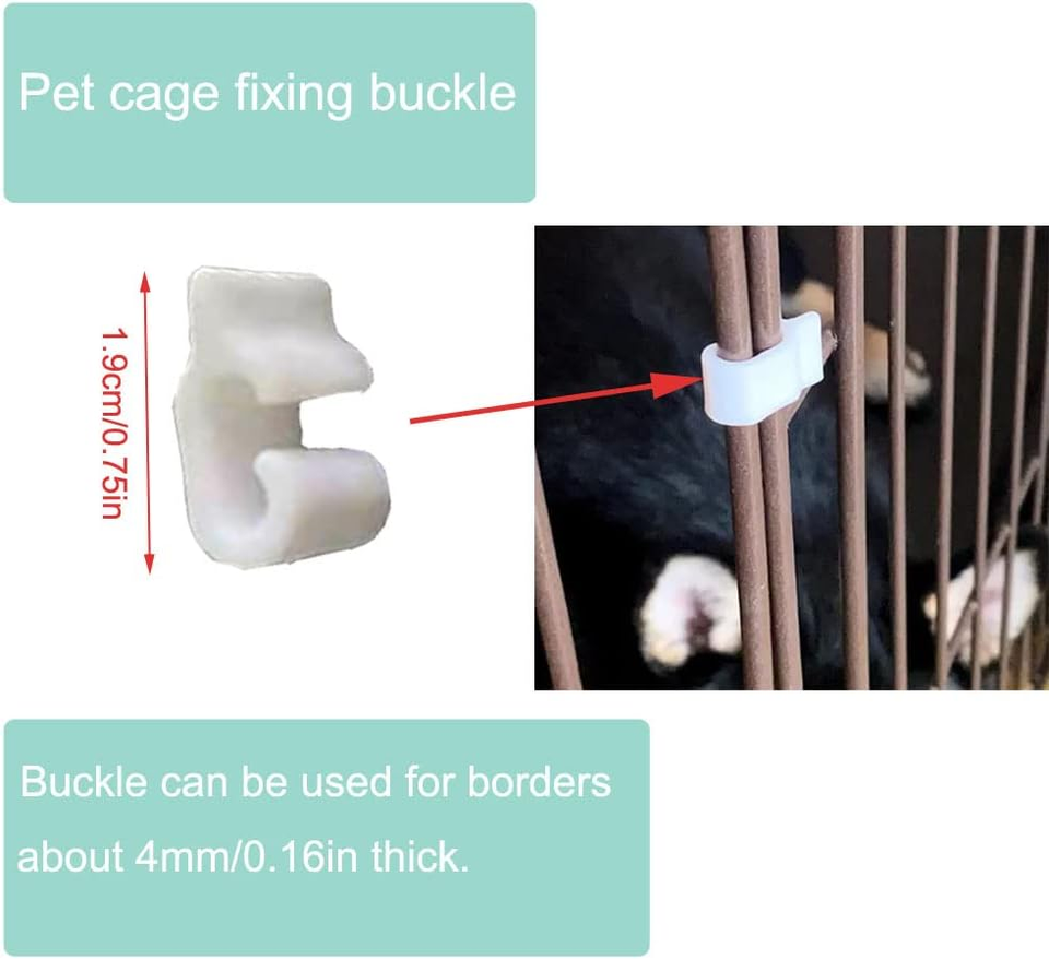 12 Pack Rabbit Cage Wire Crate Door Lock Buckle Connector Latches Clamp