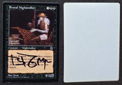 Signed MTG Magic Brom Artist Proof _ Portal 2 Second Age _ BRUTAL NIGHTSTALKER