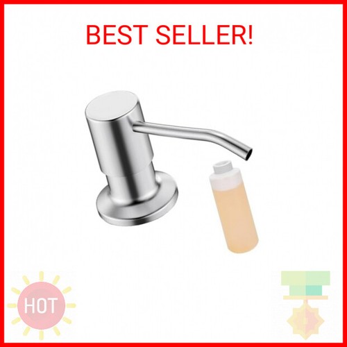 Built in Soap Dispenser for Kitchen Sink, Brushed Nickel Stainless Steel Counter