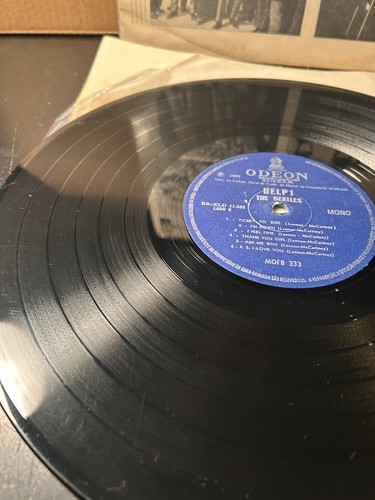 Beatles HELP 1965 MONO blue label Brazil Odeon LP Vinyl john lennon RARE import - Picture 6 of 6
