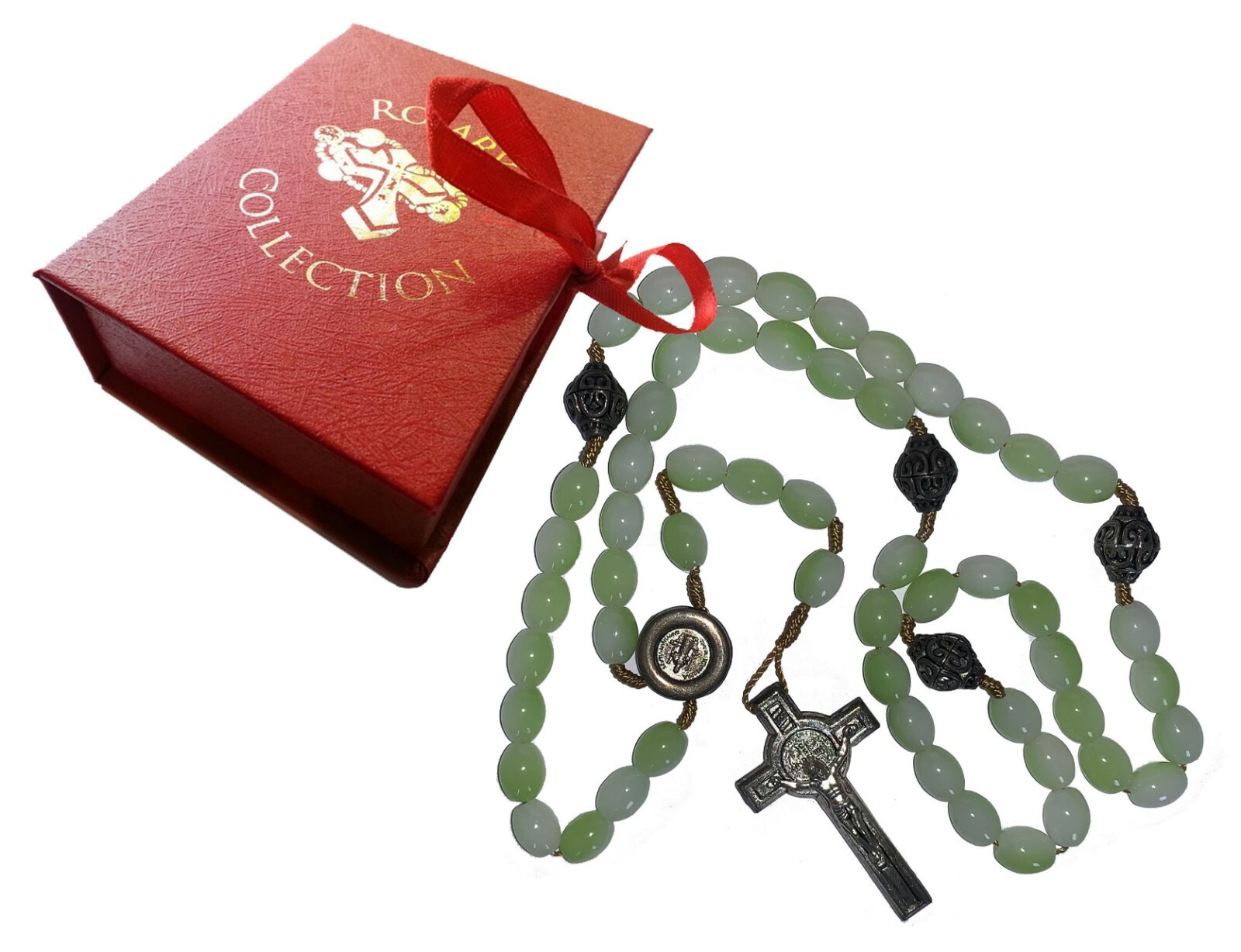 GEMSTONE ROSARY BEADS Crucifix Confirmation Catholic Prayer Beads