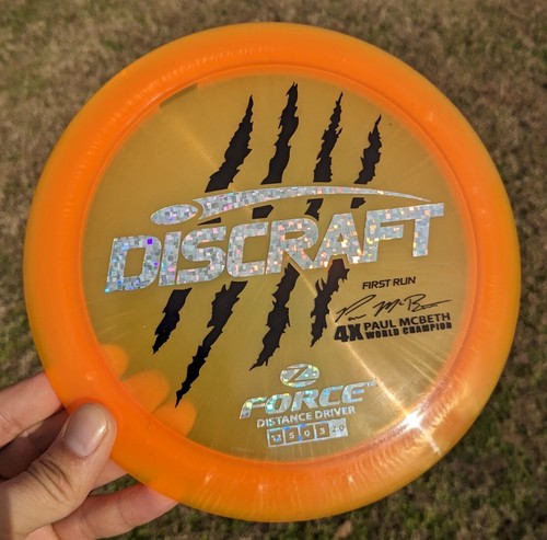 Pearly Orange Discraft First Run 4X Claw Mcbeth Z FORCE Used 170-172g - 第 1/4 張圖片