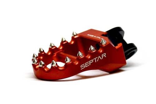 PEDANE REGOLABILI EVO3 KTM 690 SMC / SMC-R motard 2008-2024 arancioni | SEPTAR - Picture 2 of 6