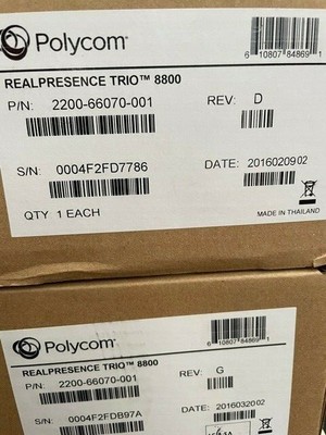 New Sealed Polycom 8800 RealPresence ZOOM Trio 2200-66070 w EX MICS 65790 