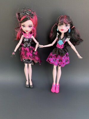2015 Monster High Draculaura dolls lot High Fashion Pink Black