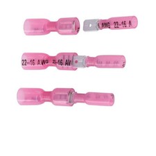 22-16 AWG Waterproof Spade Female/Male Heat Shrink Wire Connectors Terminals Red