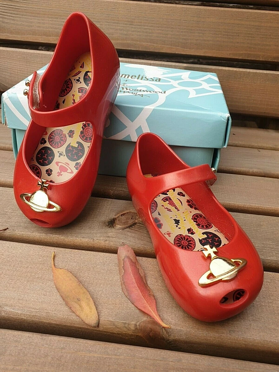 Vivienne Westwood Melissa.infant UK 5 flat Red Orb Shoes. EU 22/23