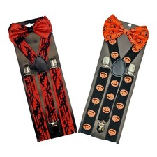 Halloween Costume Accessory of Suspenders  Bowtie Combo Sets