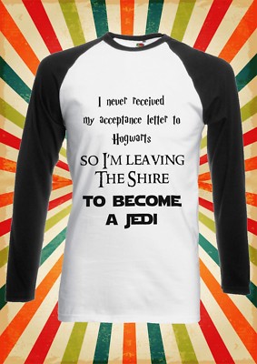Hogwarts Become A Jedi Harry Männer Frauen Langarm Baseball T-Shirt 1963
